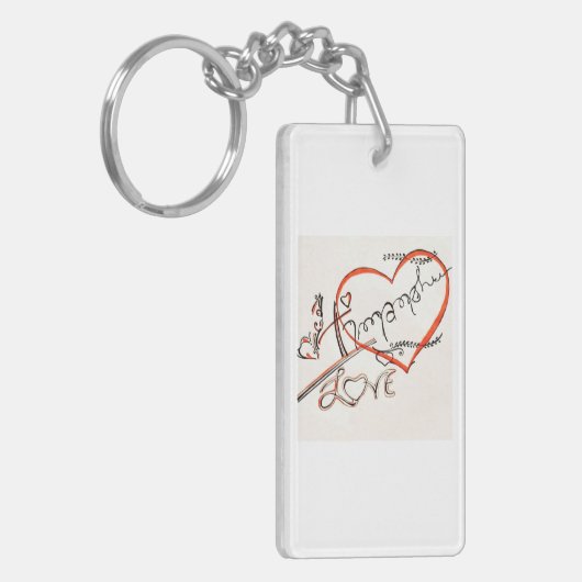 Porte-clés custom art design calligraphy (Devant gauche)