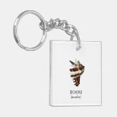 Porte-clés Custom Artistic Coastal Numéro de chambre de l'hôt (Devant gauche)