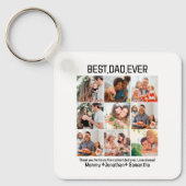 Porte-clés Custom Best Papa Ever Fête des pères 9 Photo Colla (Recto)