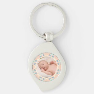 Porte-clés Custom Blue Fête des Mères Nouvelle maman Bébé Cad
