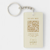 Porte-clés Custom Branded Business Logo QR Code Modern (Devant)