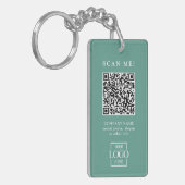 Porte-clés Custom Branded Business Logo QR Code Modern (Devant gauche)
