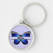 Porte-clés Custom Butterfly Name Keychain Gift for Her (Devant)