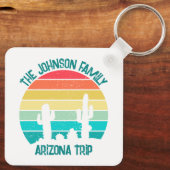 Porte-clés Custom Cactus Sunset Arizona Desert Triage (Verso)