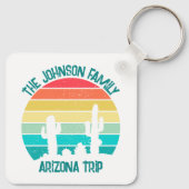 Porte-clés Custom Cactus Sunset Arizona Desert Triage (Dos)