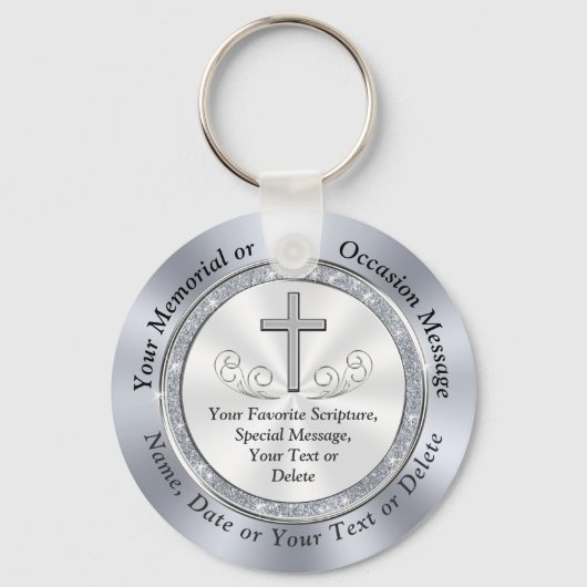 Porte-clés Custom Christian, Funeral Keakes pour les invités (Recto)