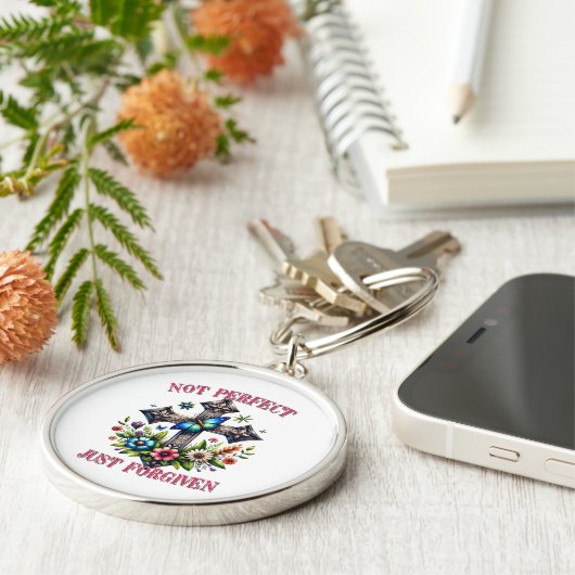 Porte-clés Custom Christian Not Perfect Just Forgiven (Côté)