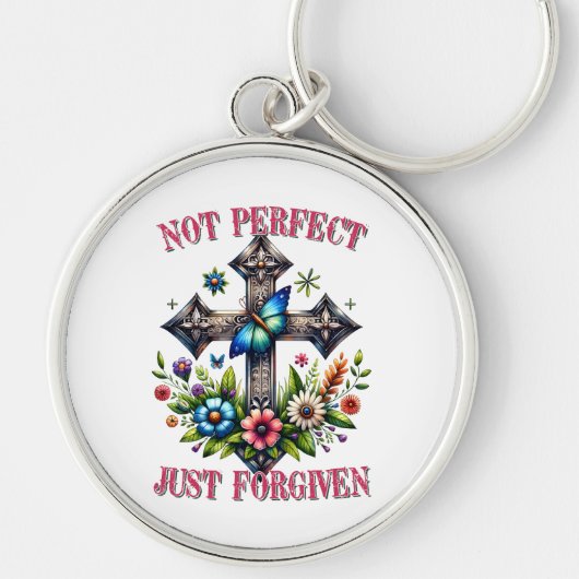 Porte-clés Custom Christian Not Perfect Just Forgiven (Devant)