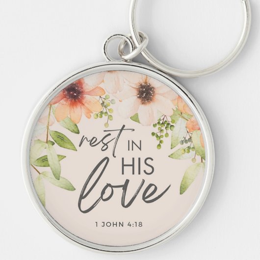 Porte-clés Custom Christian Rest in His Love (Devant)