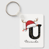 Porte-clés Custom Christmas Alphabet Keychain for Coworkers (Recto)