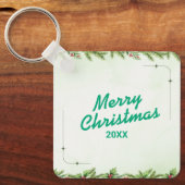 Porte-clés Custom Christmas Square Metal Keychain (Recto)
