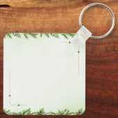 Porte-clés Custom Christmas Square Metal Keychain (Verso)