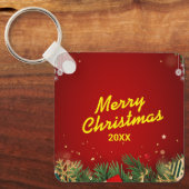 Porte-clés Custom Christmas Square Metal Keychain (Recto)