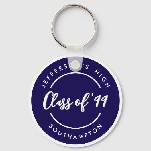 Porte-clés Custom Class of School Graduate Reunion Circle  (Recto)