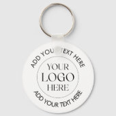 Porte-clés Custom Company Business Logo QR Code Modern (Recto)