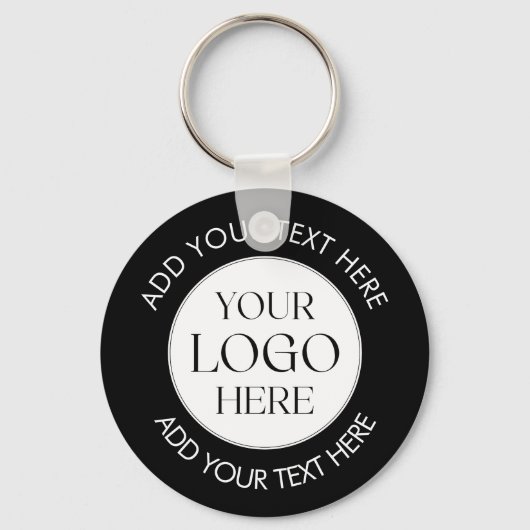 Porte-clés Custom Company Business Logo QR Code Modern (Recto)