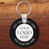 Porte-clés Custom Company Business Logo QR Code Modern (Recto)