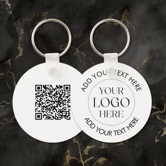 Porte-clés Custom Company Business Logo QR Code Modern