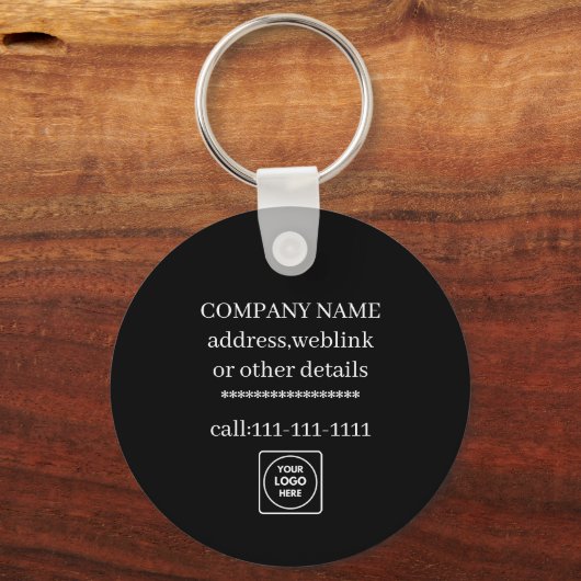 Porte-clés Custom Company Logo Slogan Promo Keychains (Verso)
