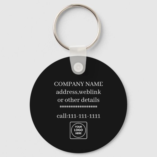 Porte-clés Custom Company Logo Slogan Promo Keychains (Verso)