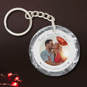 Porte-clés Custom Disco Argent Saint-Valentin Porte - clé pho