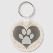 Porte-clés Custom Dog Paw Prints Memorial (Verso)