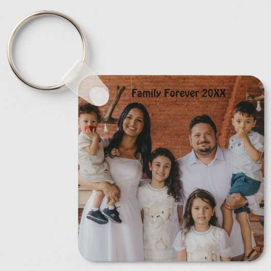 Porte-clés Custom Family Photo Aluminum Circle Keepsake (Recto)