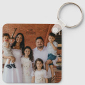 Porte-clés Custom Family Photo Aluminum Circle Keepsake (Dos)