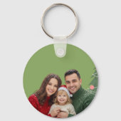 Porte-clés Custom Family Photo Christmas Keychain | Santa Bac (Recto)