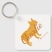 Porte-clés Custom French Bulldog Pastel Orange Frenchie (Recto)