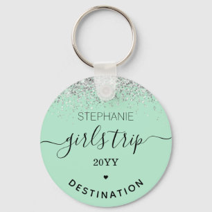 Porte-clés Custom Girls Trip   Girls Weekend Glitter Confetti
