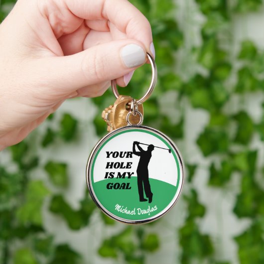 Porte-clés Custom Golf Keychain -Funny Personalized Golf Gift (Main)