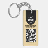 Porte-clés Custom Logo & QR Code Keychain | Business Promo Gi (Devant gauche)