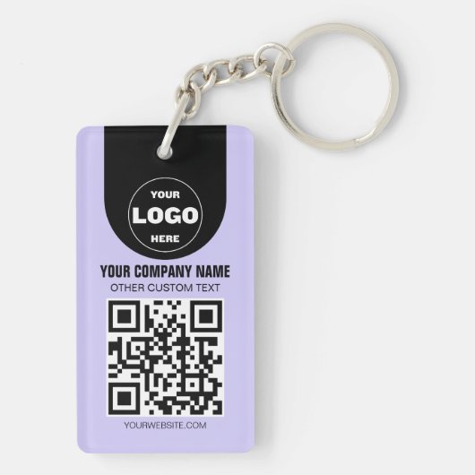 Porte-clés Custom Logo & QR Code Keychain | Business Promo Gi (Dos)