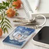 Porte-clés Custom Memorial Angel Wings Heart Ajouter une phot (Devant droit)