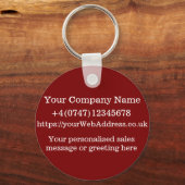 Porte-clés Custom Merry Christmas Keychain with Company Logo (Verso)