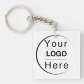 Porte-clés Custom Modern Minimalist Name & Initial  (Devant)