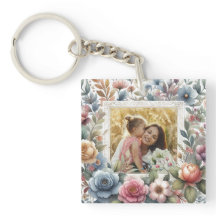 Custom Mom Fille Meilleurs amis Citer Floral Art