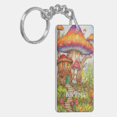 Porte-clés Custom Monogram Psychedelic Mushroom Art (Devant gauche)