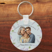 Porte-clés Custom Mother's day photo Always your babies  (Recto)