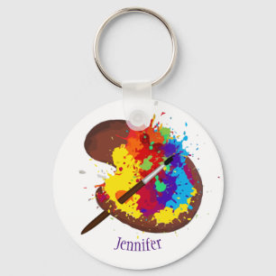 Porte-clés Custom Name Personalized Artist Painter Art