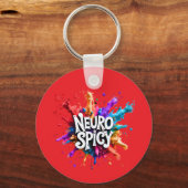 Porte-clés Custom / Personalised NEUROSPICY neurodiversity  (Recto)