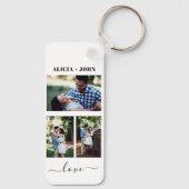 Porte-clés Custom Personalized Double Sided 3 Photo keychain (Verso)