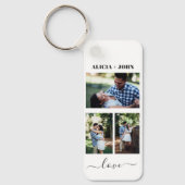 Porte-clés Custom Personalized Double Sided 3 Photo keychain (Recto)