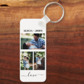 Porte-clés Custom Personalized Double Sided 3 Photo keychain (Verso)