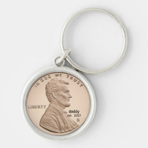 Porte-clés Custom Personalized Gift Penny Coin Keychain