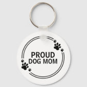 Porte-clés Custom Pet Photo Proud Dog Mom (Verso)