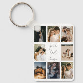 Porte-clés Custom Photo Collage Personalized Picture Family (Recto)