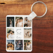 Porte-clés Custom Photo Collage Personalized Picture Family (Verso)