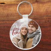 Porte-clés Custom Photo Couple My Love Keychain (Verso)